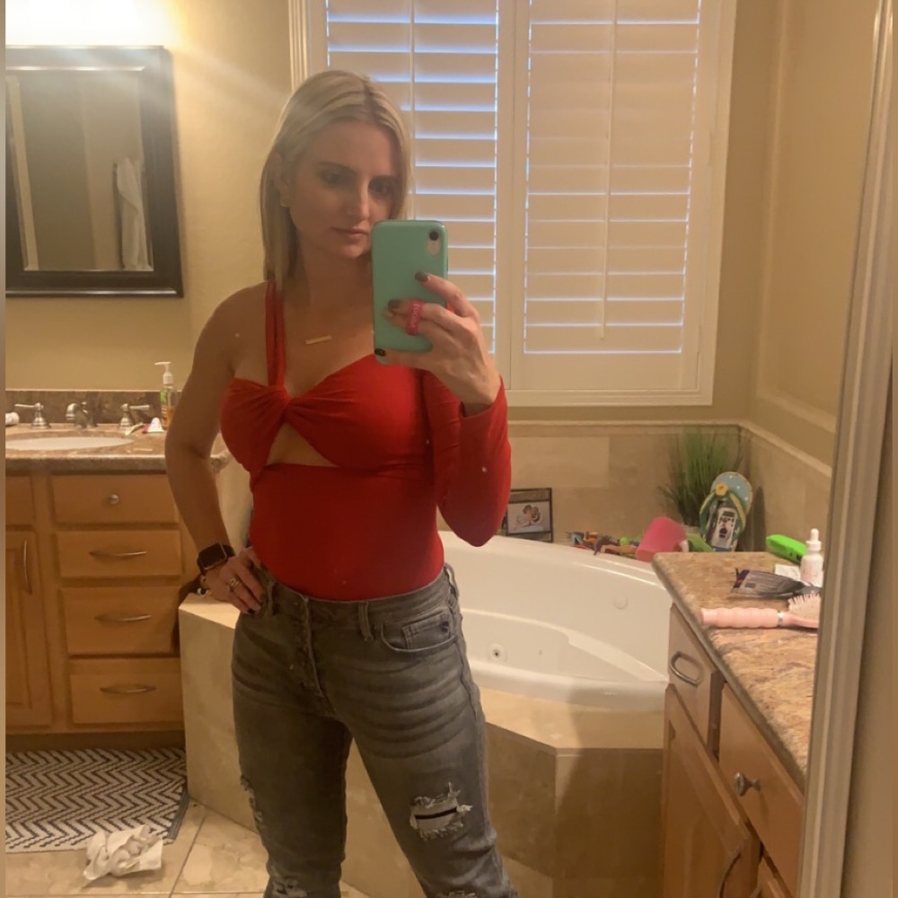 Red bodysuit